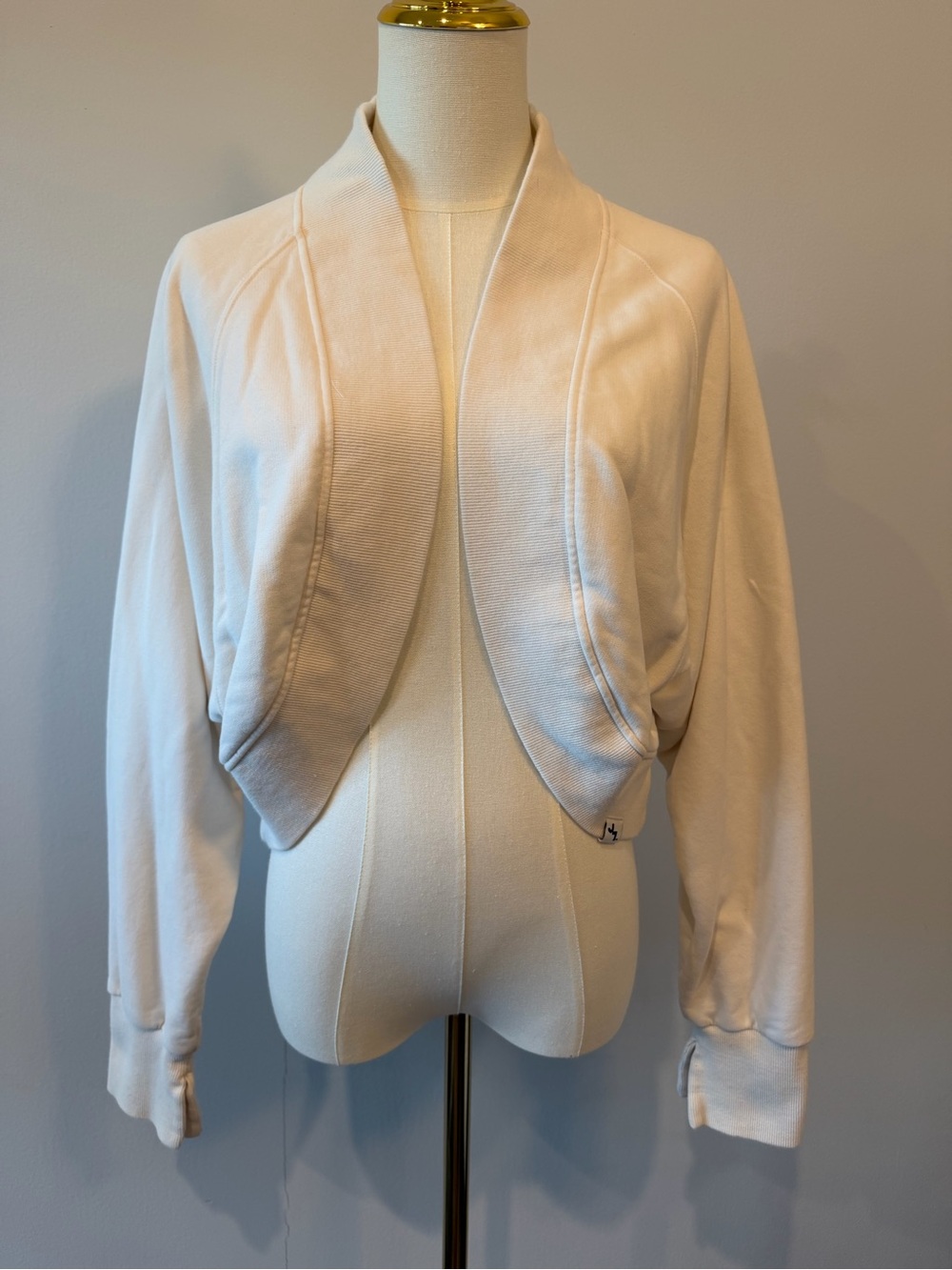 JoyLab Cream Open-Front Cropped Jacket